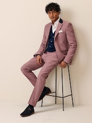 Pink Skinny Fit Check Suit Jacket - Image 2 of 11
