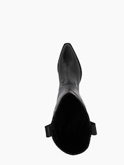 Dune London Black Tennessee High Leg Western Boots - Image 6 of 7