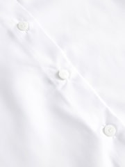 White Regular Fit Girls 5 Pack Long Sleeve Formal School Shirts (3-18yrs) - Image 8 of 8