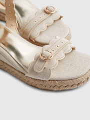 River Island White Scallop Trim Wedges - Image 4 of 5