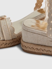 River Island White Scallop Trim Wedges - Image 5 of 5