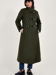 Monsoon Green Mya Military Coat - Image 1 of 4