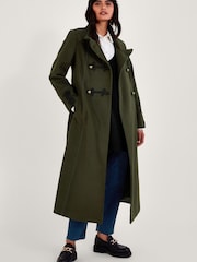 Monsoon Green Mya Military Coat - Image 3 of 4