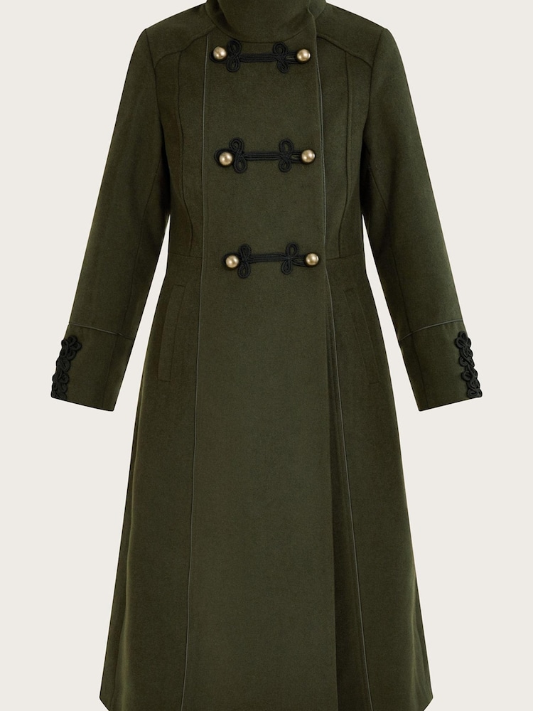 Monsoon Green Mya Military Coat - Image 4 of 4