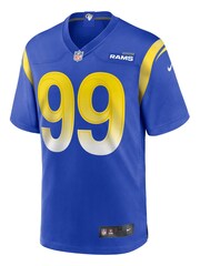 Nike Blue NFL Los Angeles Rams Game Team Colour Jersey - Aaron Donald - Image 2 of 3