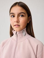 Baker by Ted Baker Pink 100% Cotton Zip Neck Sweat Dress - Image 5 of 13