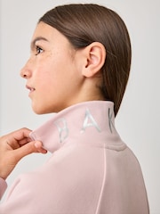 Baker by Ted Baker Pink 100% Cotton Zip Neck Sweat Dress - Image 6 of 13