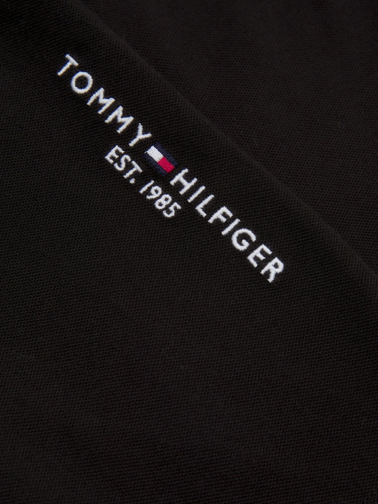 Tommy Hilfiger Black Essential Kids Long Sleeve Polo Shirt - Image 4 of 4