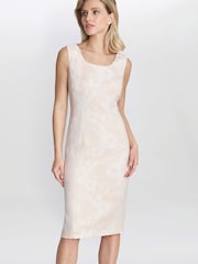 Gina Bacconi Pink Lily Jacquard Shift Dress And Bolero - Image 3 of 6