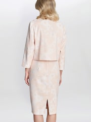 Gina Bacconi Pink Lily Jacquard Shift Dress And Bolero - Image 4 of 6