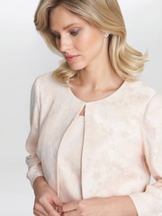 Gina Bacconi Pink Lily Jacquard Shift Dress And Bolero - Image 5 of 6