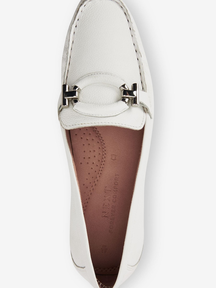 Biały - Forever Comfort® Leather Hardware Driver Shoes - Image 5 of 6