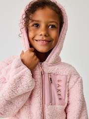 Baker by Ted Baker Zip Through Hooded Fleece Jacket - Image 4 of 11