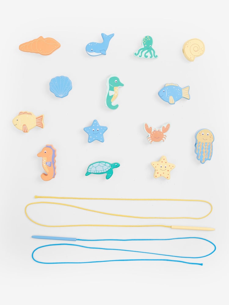 JoJo Maman Bébé Under the Sea Wooden Threading Beads - Image 4 of 4