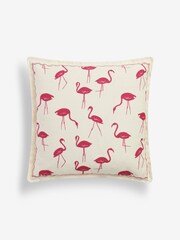 Fushsia Pink 43 x 43cm Flamingo Outdoor Cushion - Image 4 of 6