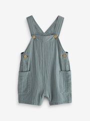 Blau - Latzhose aus 100 % weicher, strukturierter Baumwolle (3M.–7J.) - Bild 5 von 7