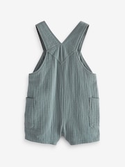 Blau - Latzhose aus 100 % weicher, strukturierter Baumwolle (3M.–7J.) - Bild 6 von 7