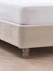 Soft Texture Light Natural Hartford Upholstered Bed Frame - Image 7 of 9