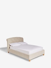 Soft Texture Light Natural Hartford Upholstered Bed Frame - Image 8 of 9