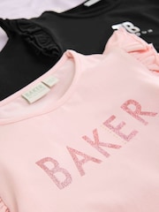 Baker by Ted Baker Multi Graphic Frill dolg rokav; z dolgimi rokavi majica 3 Pack - Slika 7 iz 7