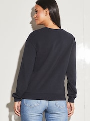 Lipsy Dark Blue Round Neck Sweatshirt - Image 2 of 6