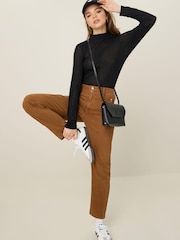 Rust Brown Barrel Leg Jeans - Image 1 of 7