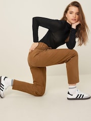 Rust Brown Barrel Leg Jeans - Image 2 of 7
