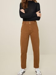 Rust Brown Barrel Leg Jeans - Image 3 of 7
