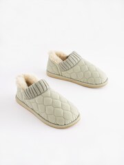 Grey Quilted Shoot Slippers - Image 3 of 7