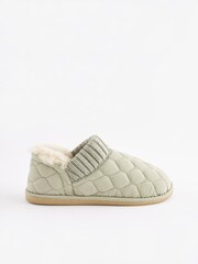 Grey Quilted Shoot Slippers - Image 4 of 7