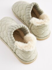 Grey Quilted Shoot Slippers - Image 5 of 7