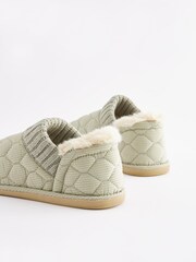 Grey Quilted Shoot Slippers - Image 6 of 7