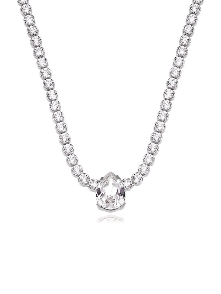 Beaverbrooks Silver Pear Cubic Zirconia Collarette - Image 1 of 2