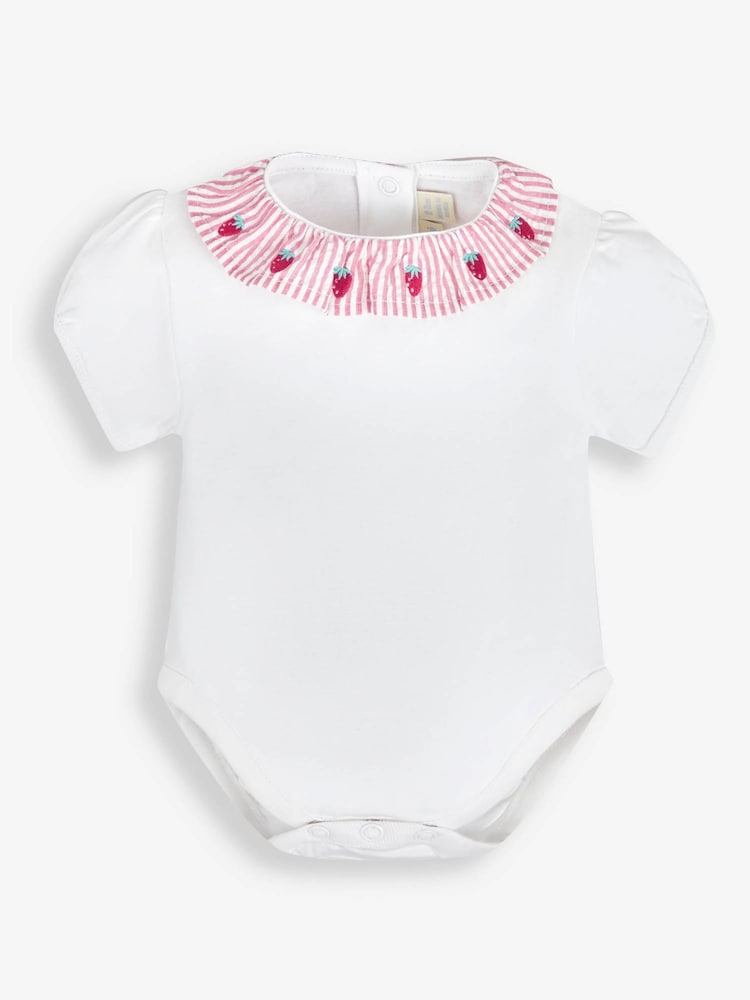Белый, отделка "клубника" - JoJo Maman Bébé Bodysuit - Изображение 1 из 2