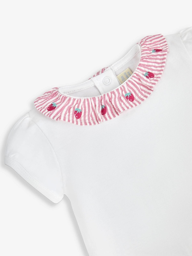 Белый, отделка "клубника" - JoJo Maman Bébé Bodysuit - Изображение 2 из 2