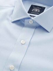 Синий - Savile Row Company 100Тонкие формальные рубашки из тонкого хлопка с одинарным манжетом - Изображение 4 из 6