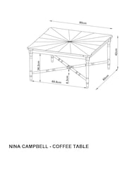 Nina Campbell Dark Oak Tedworth Coffee Table - Image 6 of 6