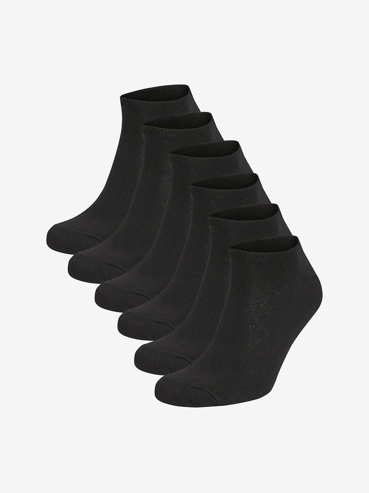 Black Trainer Socks 6 Pack - Image 1 of 3