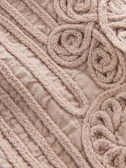 Grey/Purple Mauve Sleeveless Crochet Waistcoat Jacket - Image 5 of 6