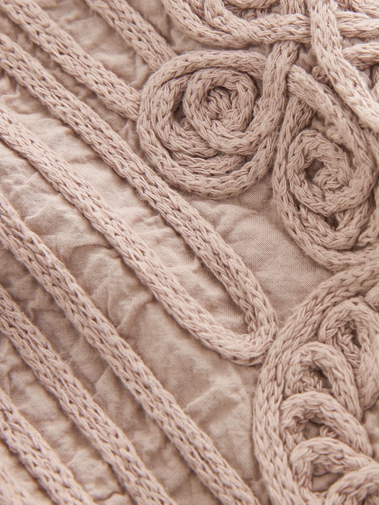 Grey/Purple Mauve Sleeveless Crochet Waistcoat Jacket - Image 6 of 6