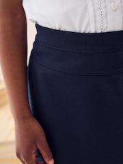 Navy Blue Pull-On Jersey Stretch School Pencil Skirt (3-18yrs) - Image 5 of 7