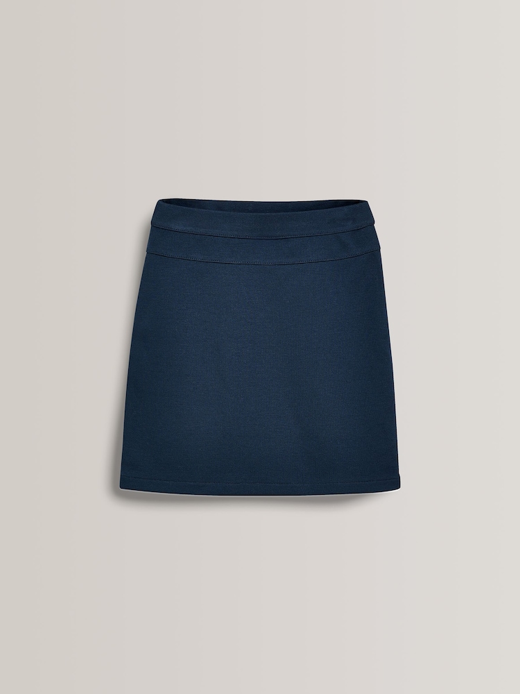 Navy Blue Pull-On Jersey Stretch School Pencil Skirt (3-18yrs) - Image 6 of 8