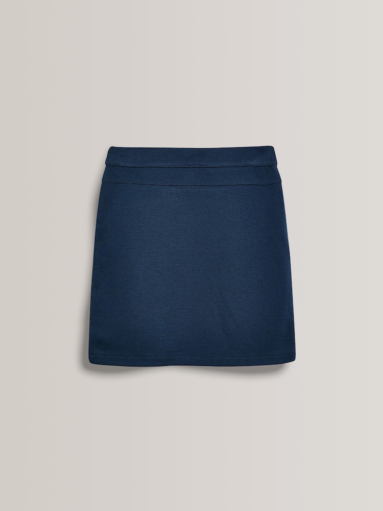Navy Blue Pull-On Jersey Stretch School Pencil Skirt (3-18yrs) - Image 7 of 7