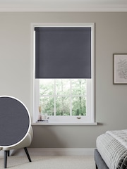 Ink Black Idris Made to Measure Blackout Roller Blind - Image 1 of 6