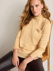 Champagne Gold High Neck Stud Detail Layer Jumper - Image 4 of 7