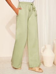 Friends Like These Green Jersey Wide Leg Co Ord Trousers - Image 1 of 1