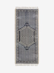 French Connection Blue 100% Cotton Poppyfield Rug - Image 4 of 4
