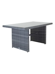 Charles Bentley Grey Garden 6 Seater Premium Rattan Rectangular Dining Set - Image 5 of 5