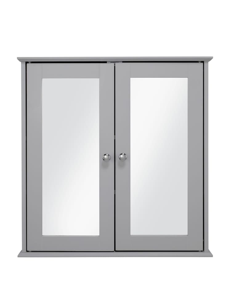 Croydex Ashby Grey Wooden Double Door Cabinet 580x 560mm - Image 1 of 3