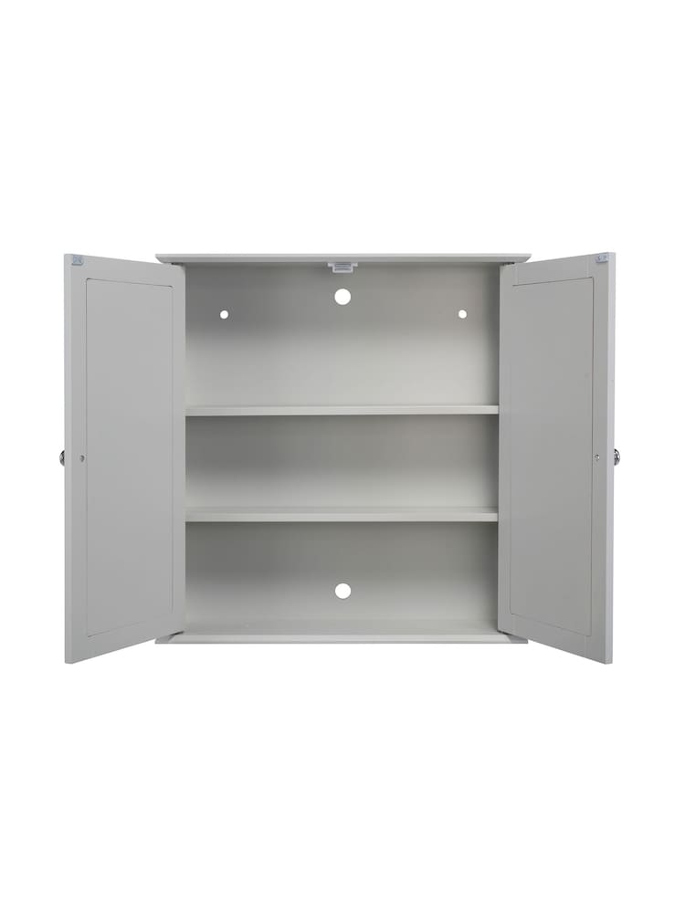 Croydex Ashby Grey Wooden Double Door Cabinet 580x 560mm - Image 3 of 3